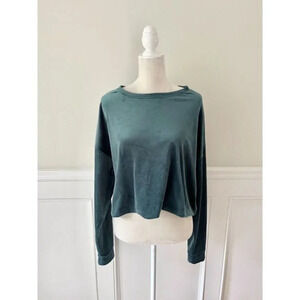 Wild Fable Velour Crop Sweatshirt Top XXL